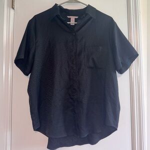 Victoria's Secret Black Button Down Top